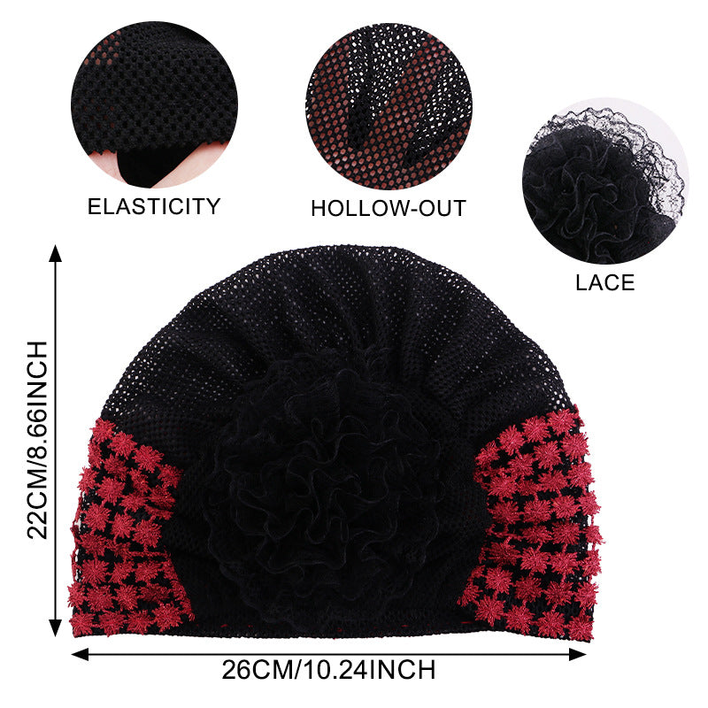 New Cross-Border Ethnic Style Breathable Hat, Floral Turban Hat, Head Wrap Hat, Hair Care Hat Jdt-519