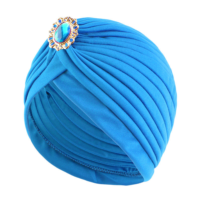 Cross-border new alloy diamond accessories Indian cap retro ethnic headscarf cap chemotherapy cap JDT-12J