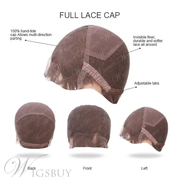 Modische, trendige, flauschige, mittellange, lockige Bob-Frisur, 150 % schwere Haardichte, Vollspitze, 12 Zoll