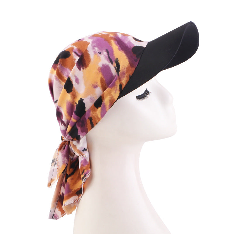 New spring and summer camouflage hat with duckbill brim, outdoor travel sunshade handkerchief, wrapped cloth hat JDT-234M