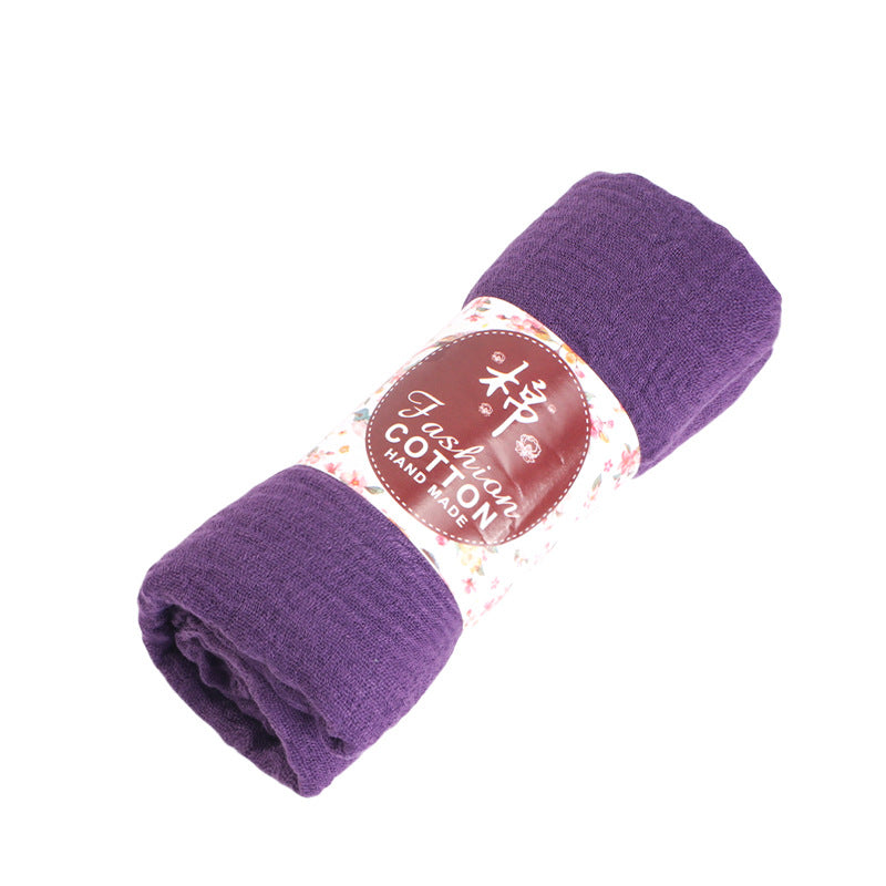 Breathable cotton and linen headscarf, bubble gauze scarf, wrapped headscarf, headscarf cap JDWJ-32
