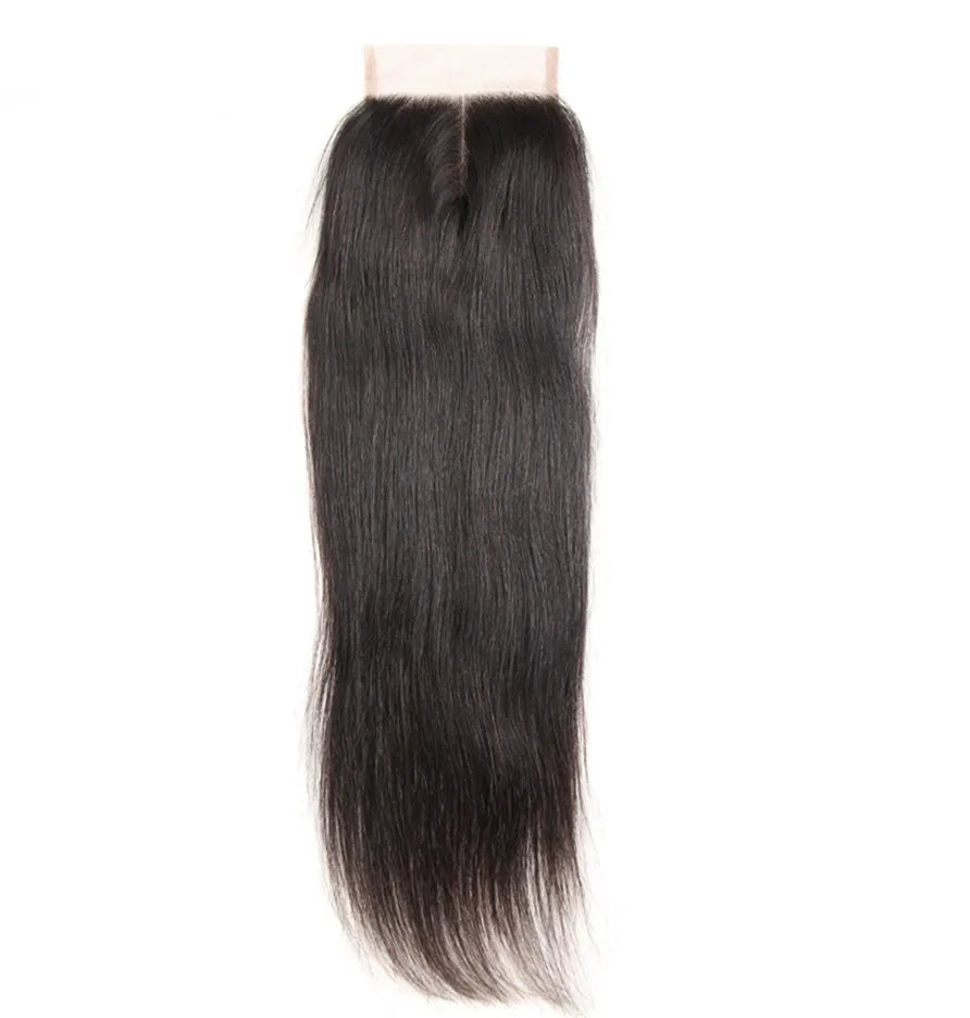 Wigsbuy Natural Straight Human Hair Bundles With Closure 4 Bundles With Closure