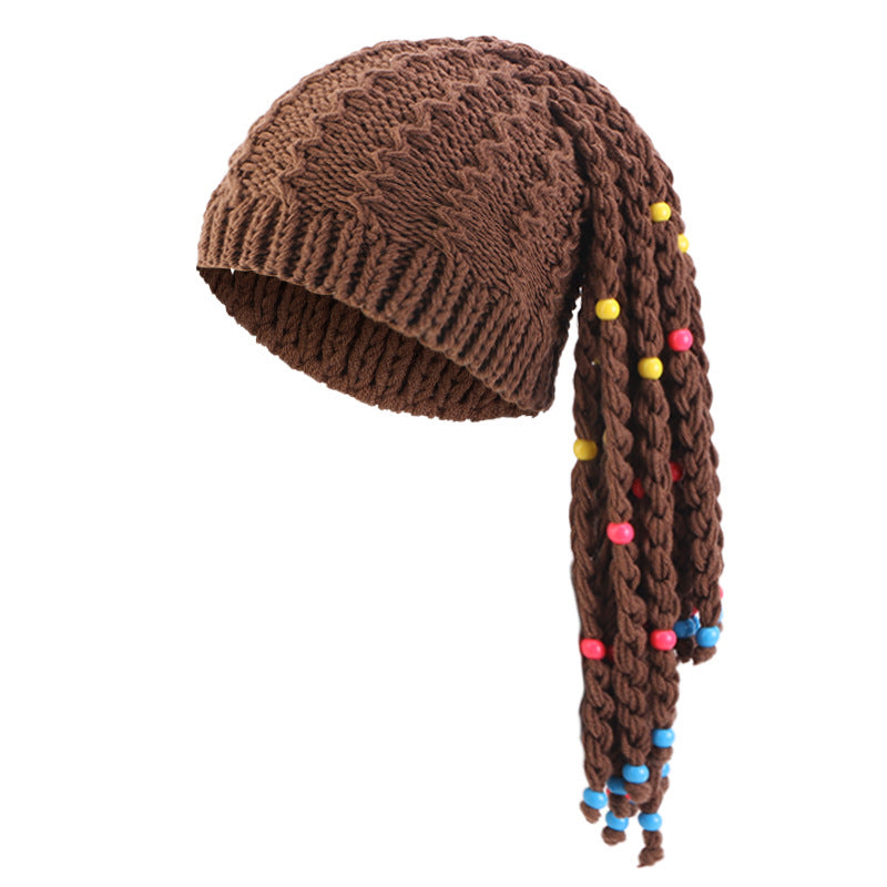 Autumn and Winter Handmade Braided Hat for Cosplay Festival Activities, Warm Headscarf Hat, Head Wrap, Pullover Hat