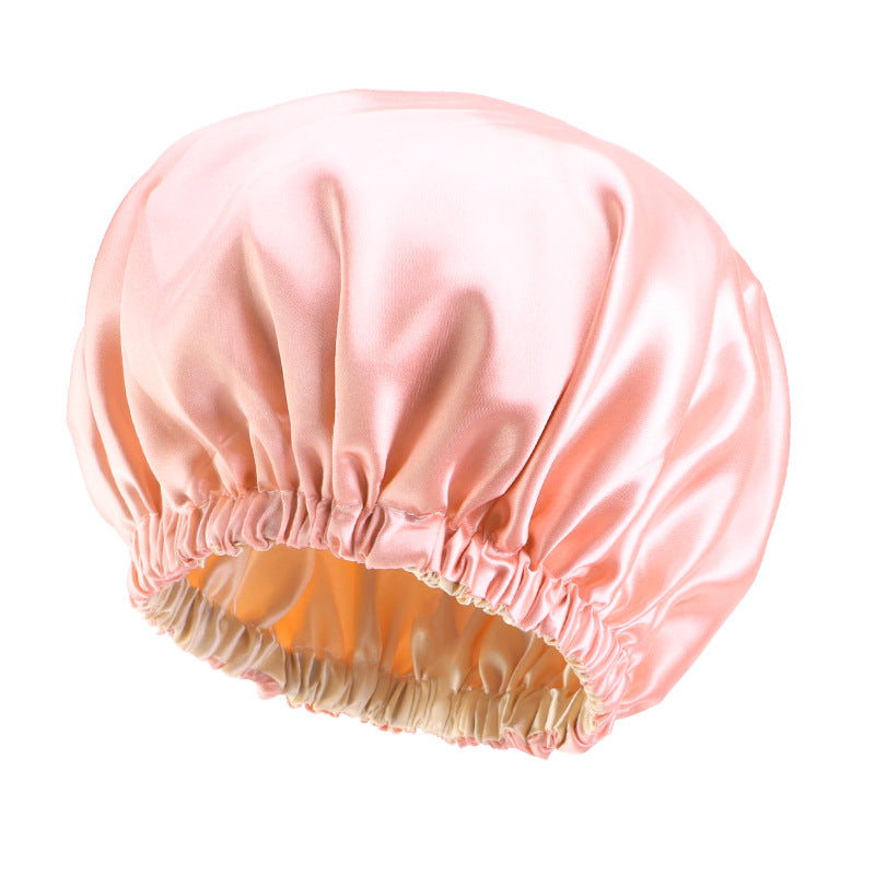 European and American popular double-sided solid color elastic colored nightcap silk beauty makeup cap care cap JDB-454-1
