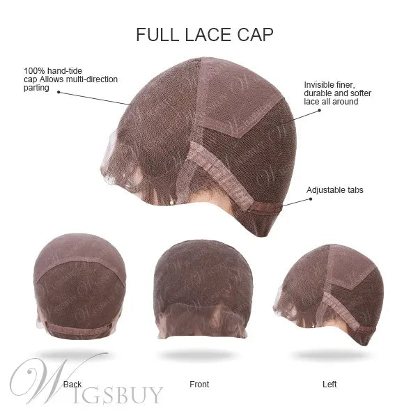 Elegant Sexy Short Curly Top Quality Full Lace Wig 100% Human Hair 12 Inches