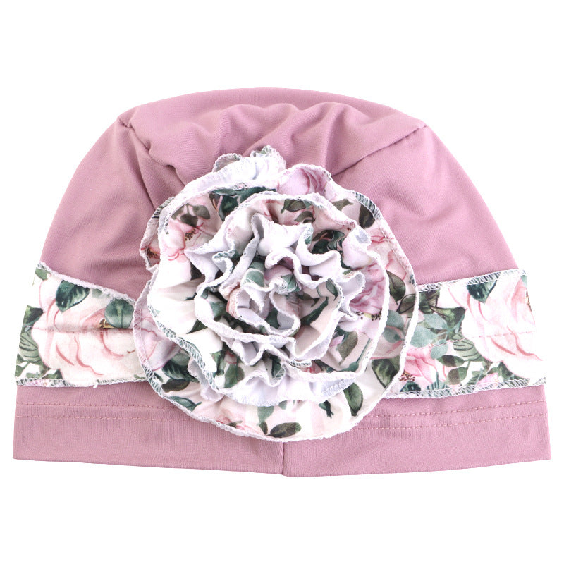 Amazon's New Hat with Large Floral Pattern on the Side, Headscarf Hat, Hair Loss Cap, Postpartum Head Wrap Hat Jdt-515