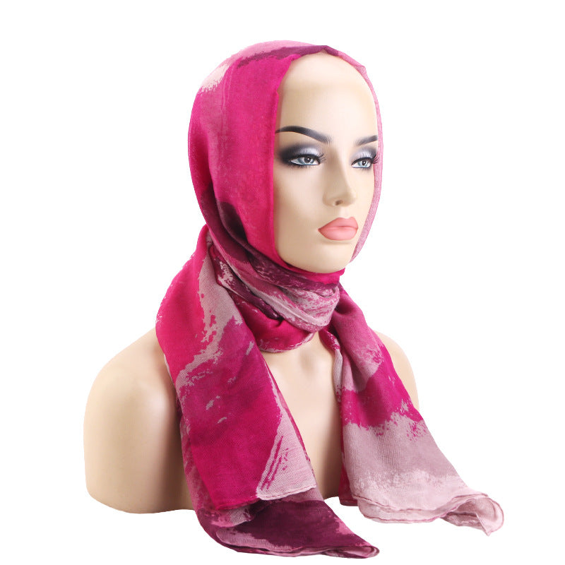 Cross-Border Spring and Autumn Tie-Dyed Paris Gauze Headscarf, Head Wrap, Scarf, Bali Gauze Head Wrap Hat Jdwj-24C
