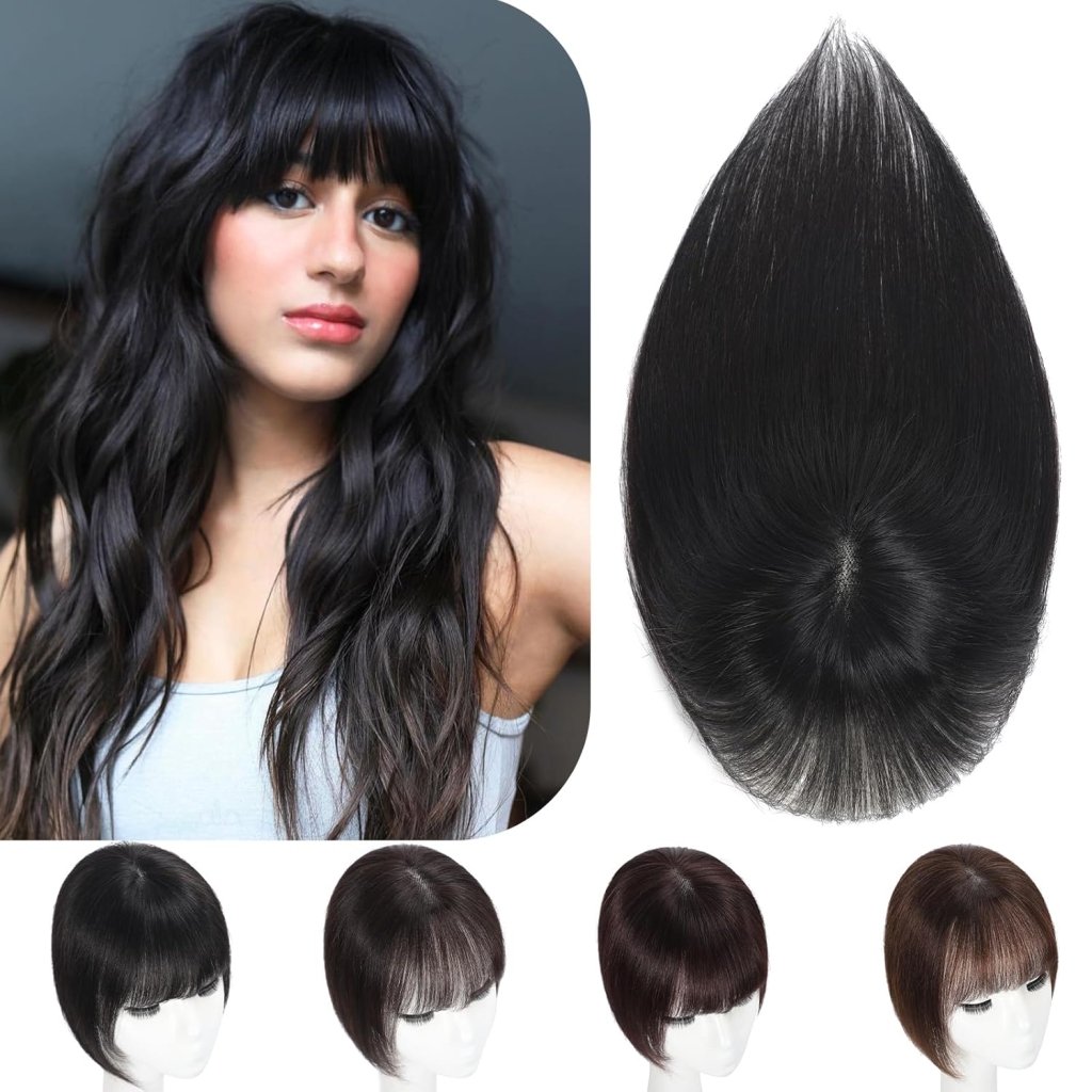 Hair Toppers wigs for Women Real Human Hair with Thinning Hair Lace Base Hair Pieces