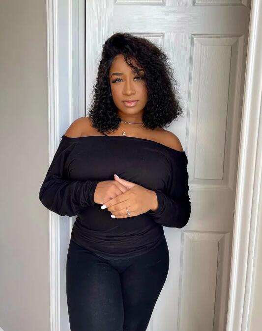 Human hair short hair curly hair Bob wig