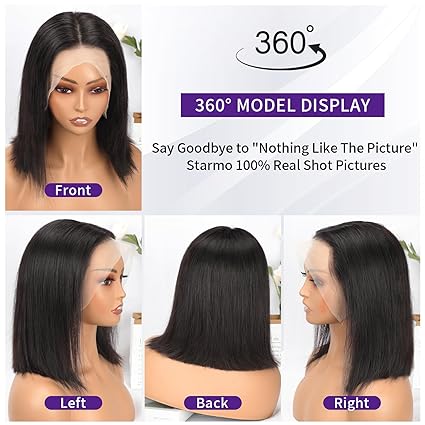 Bob Wig Human Hair 13x4 HD Lace Front Free Part Wigs Lace Frontal Short Straight Bob Wigs