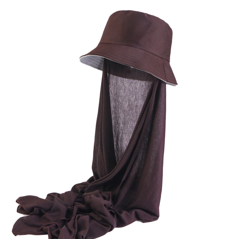 Summer ethnic hat basin hat scarf integrated hat sun-proof fisherman hat scarf toe cap JDPM-58