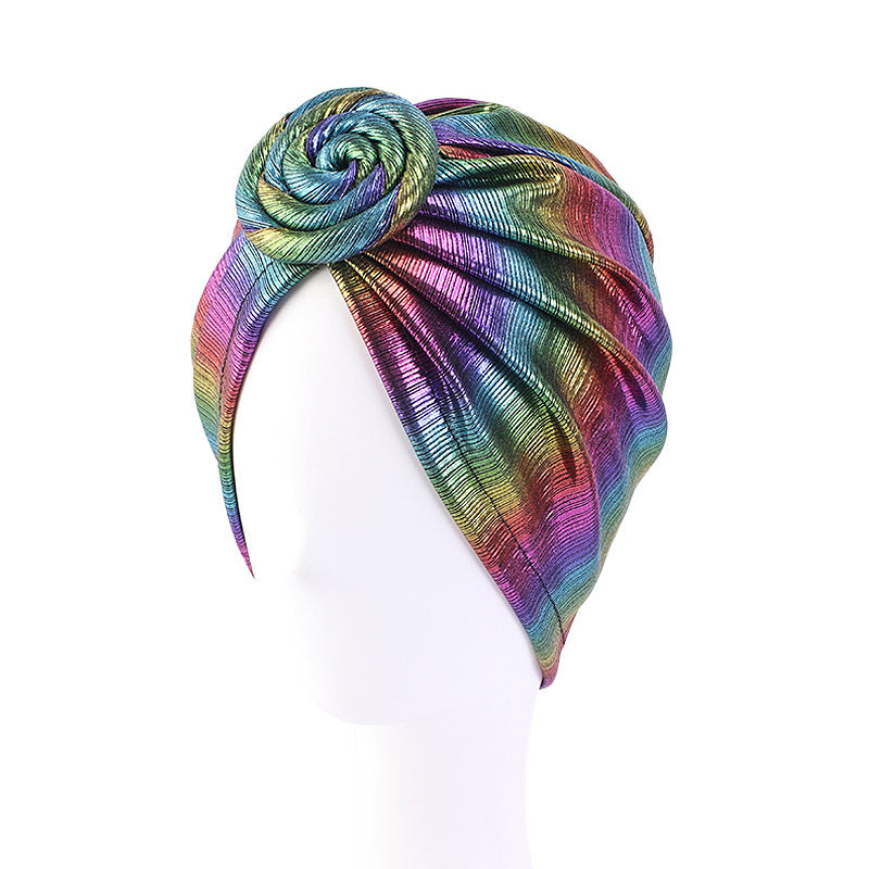 Amazon Retro Floral Fashion Hat, Knotted Ball Turban Hat, Chemotherapy Hat