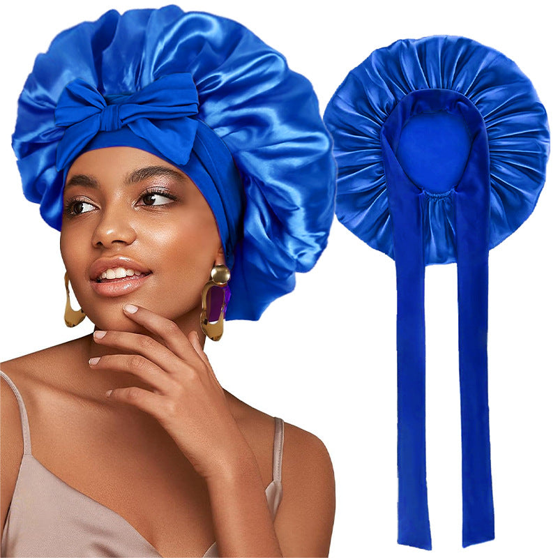 Logo Customized Satin Elastic Ribbon Nightcap Turban Hat Clothing Hat Beauty Chemotherapy Hat Jdb-301L