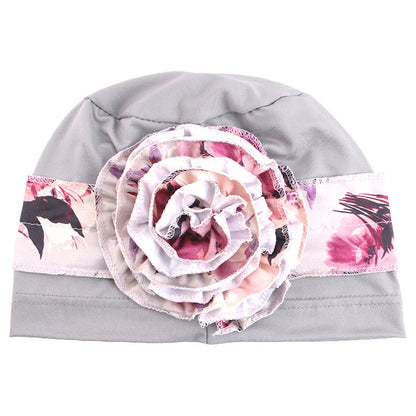 Amazon's New Hat with Large Floral Pattern on the Side, Headscarf Hat, Hair Loss Cap, Postpartum Head Wrap Hat Jdt-515