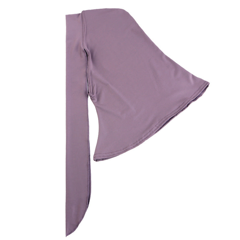 New Cross-Border Style Skin-Friendly Tie-On Headscarf, Solid Color Long Scarf, Headscarf Hat, Head Wrap, Head Cover Jdt-490G