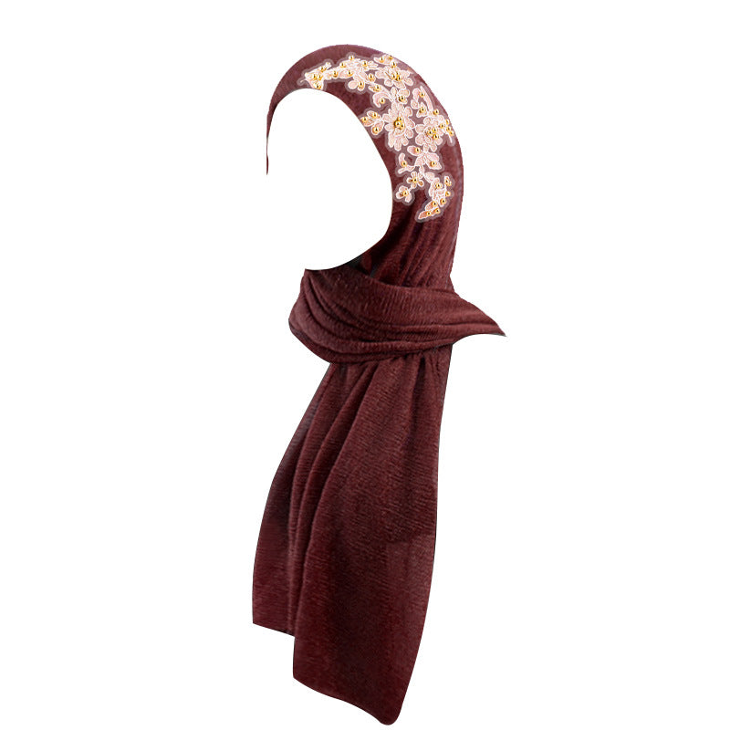 Golden bead accessories, pleated scarves, wrapped scarves, wrapped scarves, wrapped scarves, headscarves, hats, JDWJ-30-1