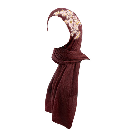Golden bead accessories, pleated scarves, wrapped scarves, wrapped scarves, wrapped scarves, headscarves, hats, JDWJ-30-1