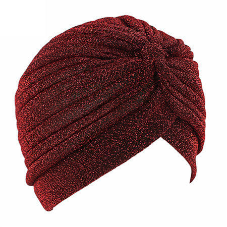 Ethnic Bright Silk Turban Hat Indian Hat Baotou Hat Chemotherapy Hat