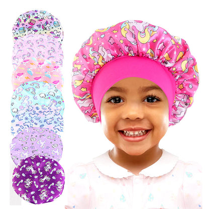 Children's Unicorn Cartoon Latin Nightcap Baby Tapes Hat Hair Conditioners Shower Cap JDKB-21A-2