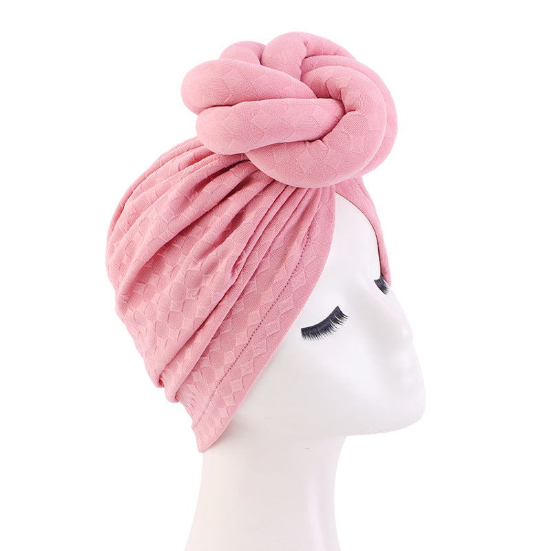 Amazon New Solid Color Ethnic Bag Head Cap Stereo Twist Ball Head Cap Indian Cap JDT-41A