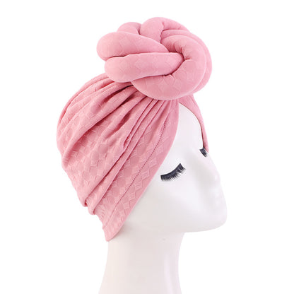 Amazon New Solid Color Ethnic Bag Head Cap Stereo Twist Ball Head Cap Indian Cap JDT-41A