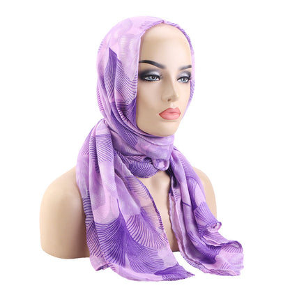 Spring and Autumn New Style Bali Yarn Printed Headscarf, Paris Yarn Beach Wrap Headscarf Hat Jdwj-24F