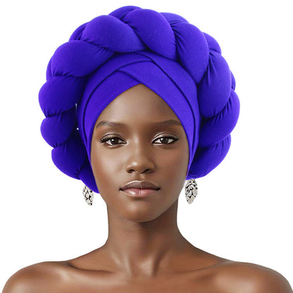 Cross-border supply three-dimensional sponge twist braid headscarf hat African hat ethnic style clothing hat JDT-488A