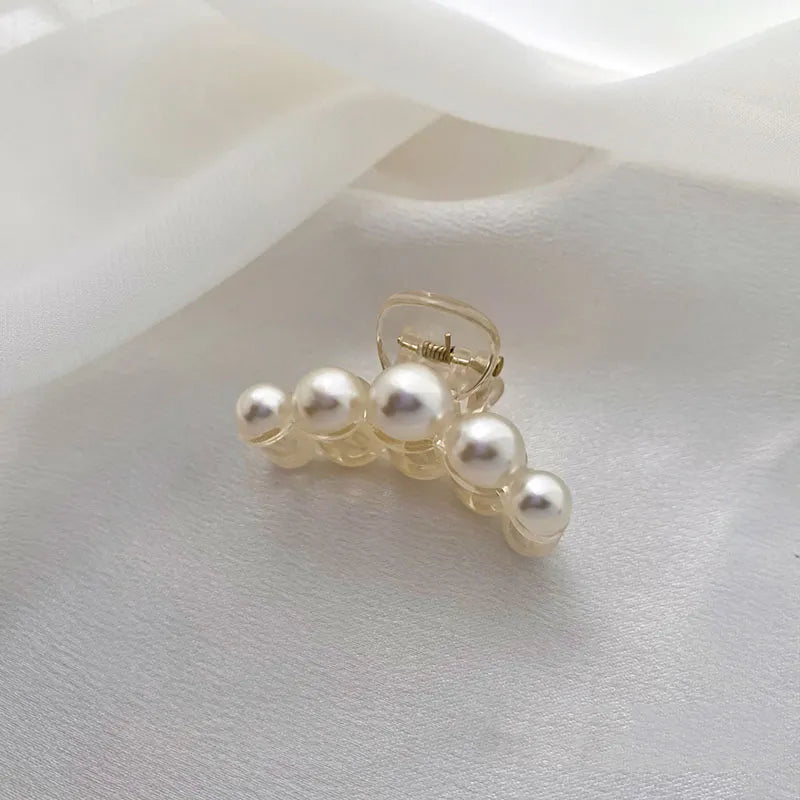 Korean Style Lady/Women's Pearl Inlaid Technic Pearl Hair Claw Hair Accessories