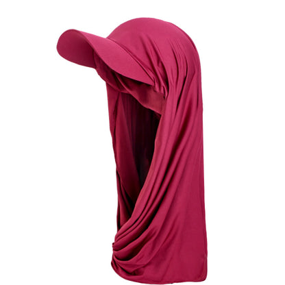 Ethnic brim headscarf hat brim scarf integrated hat wrap headscarf outdoor toe cap sun hat JDBQM-76E