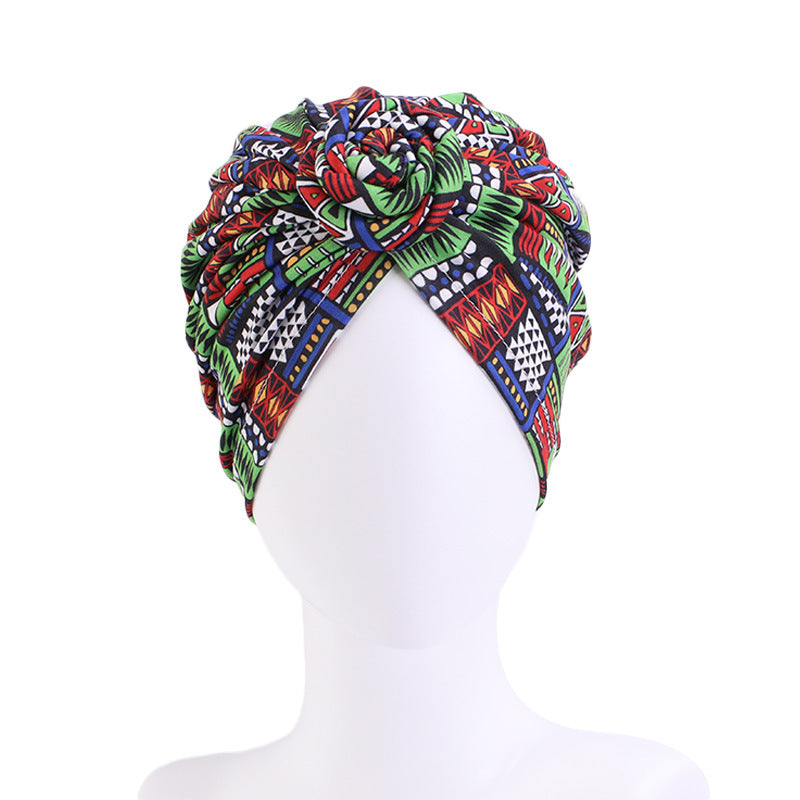 Bohemian style donut turban hat knotted pullover cap ethnic hat TJM-342
