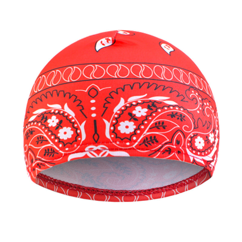 Cross-Border Supply Elastic Headband Round Hat Cashew Flower Pattern Wig Cap Hair Protection Cap Wave Dome Cap Jdu-20F