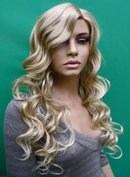 Elegant Extra Long Heat Resistant Synthetic Big Wavy Wig 26 Inches