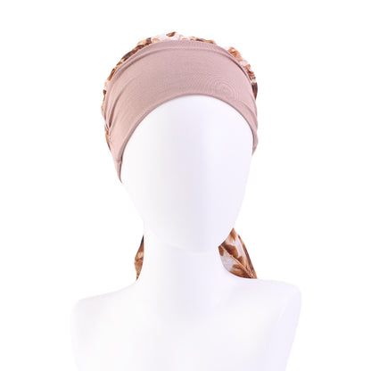 Elastic cotton hair band scarf hat chiffon ribbon headscarf cap toe cap all-match clothing hat