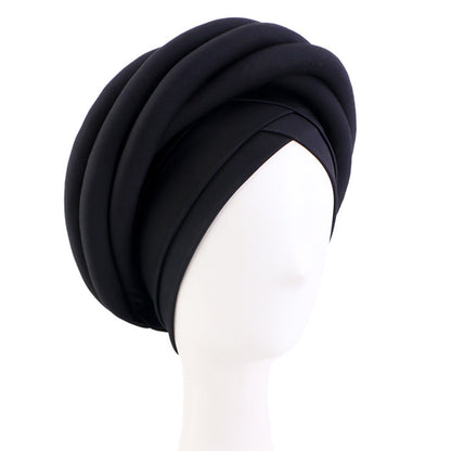 New Cross-border Hat Three-dimensional Twist Sponge African Hat Twist Hat Cross Ethnic Hat Baotou Hat JDT-497