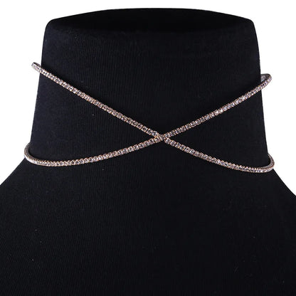 Cross Diamante Choker