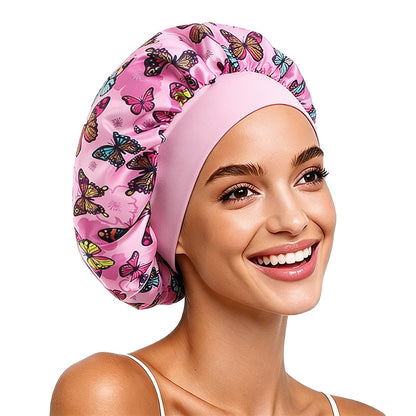Foreign Trade Custom Logo Satin Sleep Cap, Imitation Silk Shower Cap, Beauty Care Cap, Professional Sleep Cap Factory