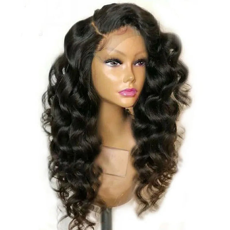 Long Big Curly Synthetic Hair Big Curly Lace Front Wig 24 Inches