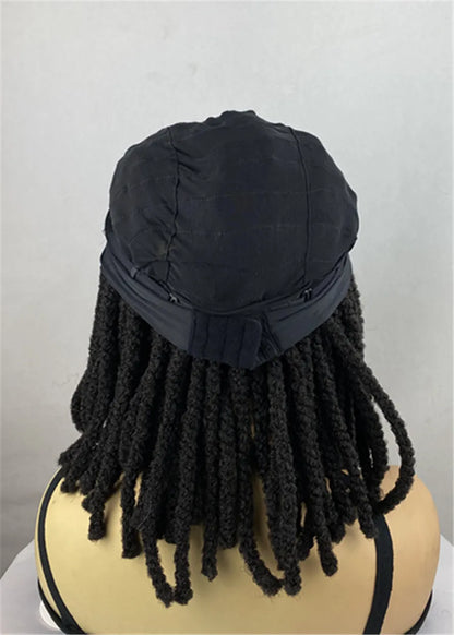 Afro American Crochet Braid Hairstyle Headband Synthetic Wavy Hair Wigs With Band 20Inches