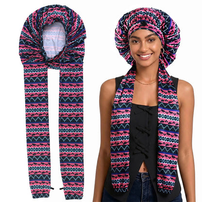 New European and American Style Long Elastic Ice Silk Hair Cap for Women, Suitable for Braided Hair and Care, Model Jdb-522A
