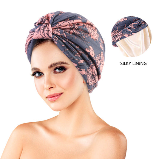 Cross-Border Elastic Hat, Double-Layer Knotted Head Wrap Hat, Yoga Chemotherapy Hat, Amazon Tjm-410