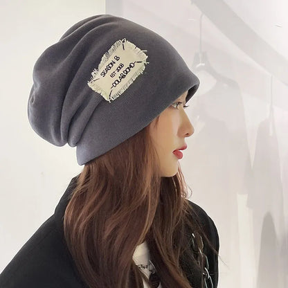 Women/Ladies Casual Style Letter Pattern Brimless Knitted Hats For Spring/Fall/Winter