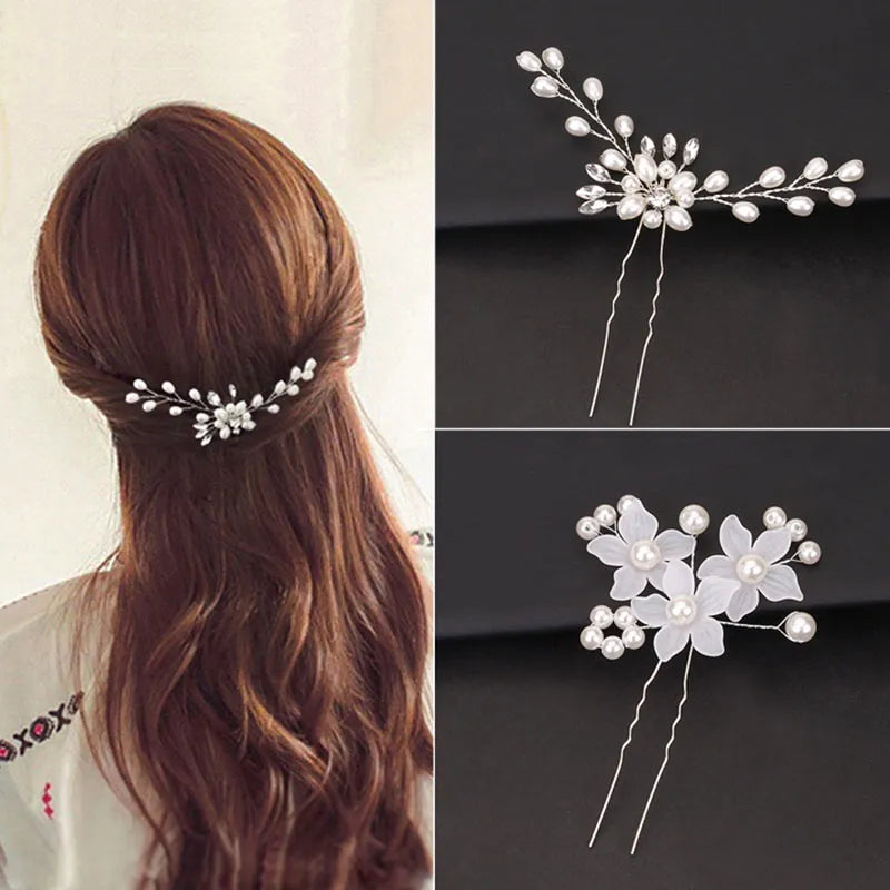 Women/Lady/Girls Korean Style Pearl Inlaid Technic Hair Accessories Hair Stick