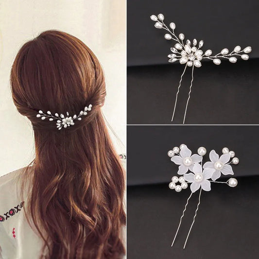 Women/Lady/Girls Korean Style Pearl Inlaid Technic Hair Accessories Hair Stick