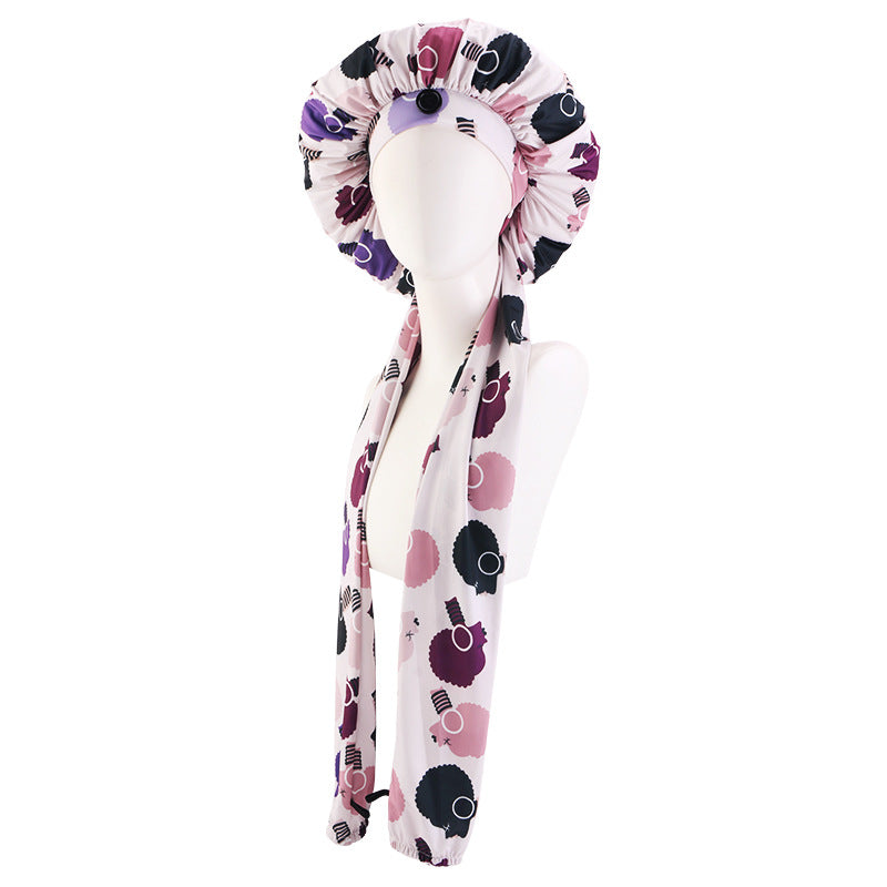 New European and American Style Long Elastic Ice Silk Hair Cap for Women, Suitable for Braided Hair and Care, Model Jdb-522A
