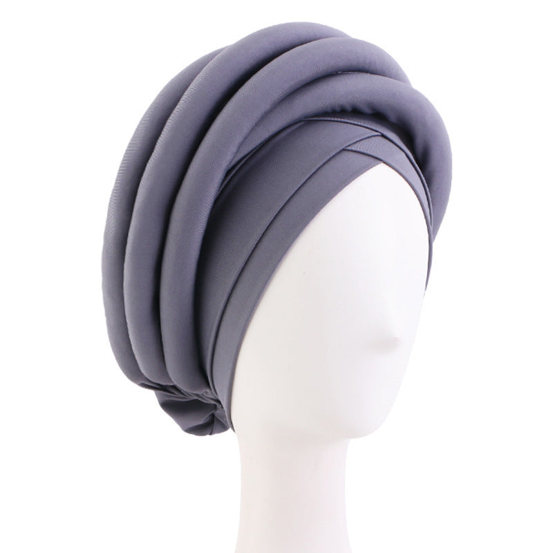 New Cross-border Hat Three-dimensional Twist Sponge African Hat Twist Hat Cross Ethnic Hat Baotou Hat JDT-497