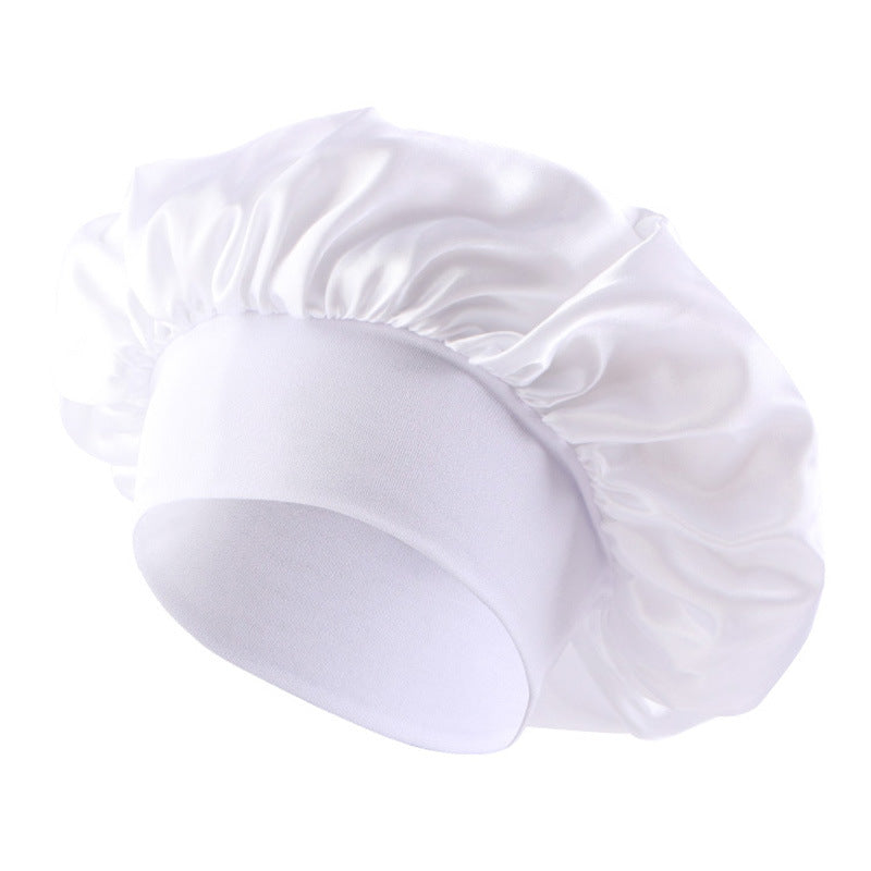 European and American Popular Children's Elastic Wide-brimmed Nightcap Sardin Round Hat Hair Care Tapes TJM-301