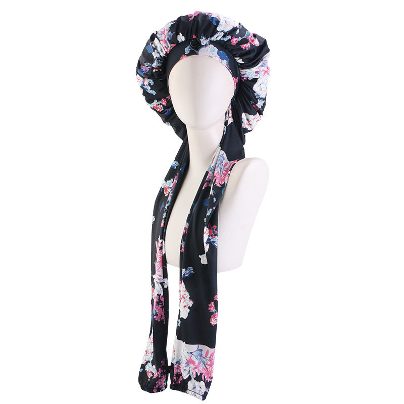 New European and American Style Long Elastic Ice Silk Hair Cap for Women, Suitable for Braided Hair and Care, Model Jdb-522A