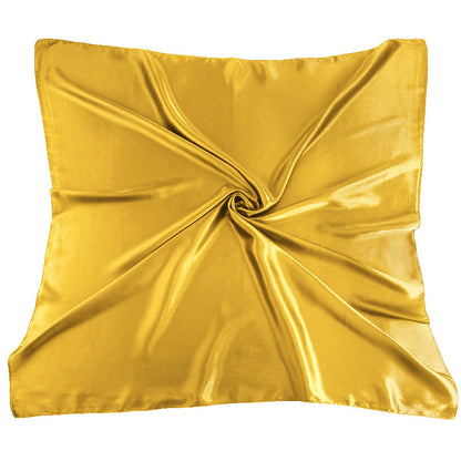New Amazon Satin Square Scarf, Imitation Silk Pure Color Head Scarf, Ethnic Style Turban Hat Jdwj-28B