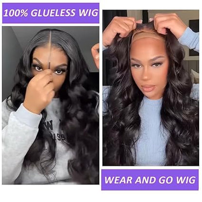 Parrucche frontali in pizzo HD con onde del corpo 13x4 Parrucche Bob senza colla per capelli umani