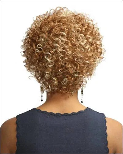 New Hairstyle Graceful Short Curly Blonde African American Wig 8 Inches
